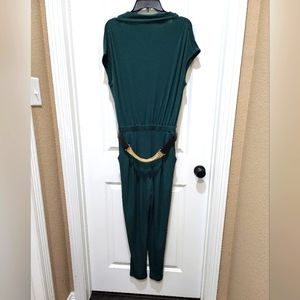 Dark Green Jumpsuit with Belt
